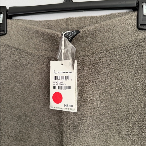 NWT! Barefoot Dreams Size S • Gray Olive Branch Cozychic Lite Textured Pants. - Picture 2 of 3